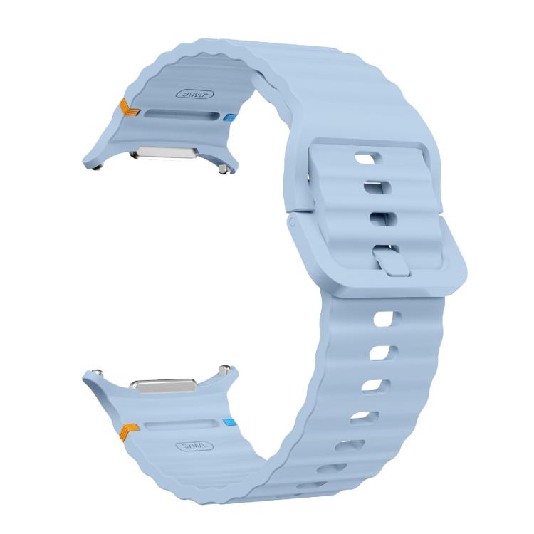 For Samsung Galaxy Watch Ultra 47mm / Ultra 2025 Kalebol Wave Stitching Silicone Strap(Light Blue) - free shipping - PMC TechLife - Order now!