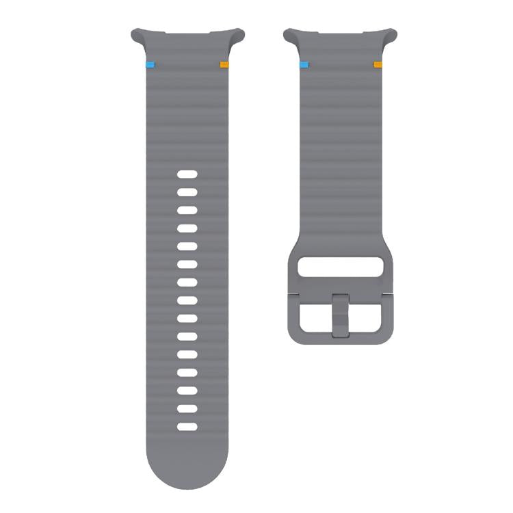 For Samsung Galaxy Watch Ultra 47mm / Ultra 2025 Kalebol Wave Stitching Silicone Strap(Space Grey) - free shipping - PMC TechLife - Order now!