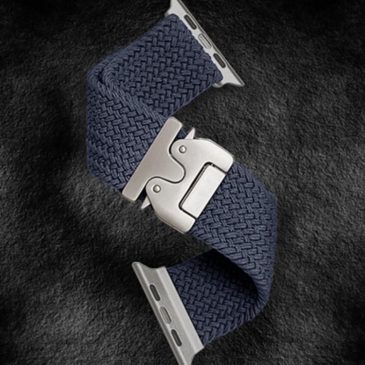 For Apple Watch 46mm / 49mm / 45mm / 44mm Kalebol Wide Umbrella Braided Strap(Dark Blue) - free shipping - PMC TechLife - Order now!