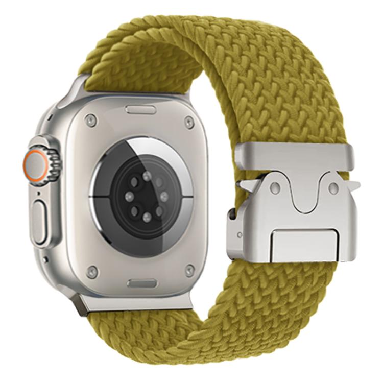 For Apple Watch 42mm / 41mm / 40mm / 38mm Kalebol Wide Umbrella Braided Strap(Yellow Green) - free shipping - PMC TechLife - Order now!