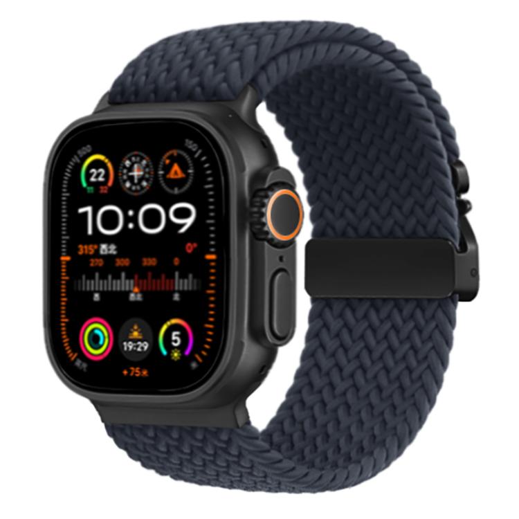 For Apple Watch 42mm / 41mm / 40mm / 38mm Kalebol Wide Umbrella Braided Strap(Midnight Blue) - Watch Bands by Kalebol | Online Shopping South Africa | PMC TechLife | Buy Now Pay Later Mobicred