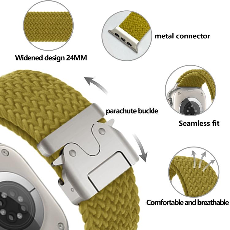 For Apple Watch 42mm / 41mm / 40mm / 38mm Kalebol Wide Umbrella Braided Strap(Dark Blue) - Watch Bands by Kalebol | Online Shopping South Africa | PMC TechLife | Buy Now Pay Later Mobicred