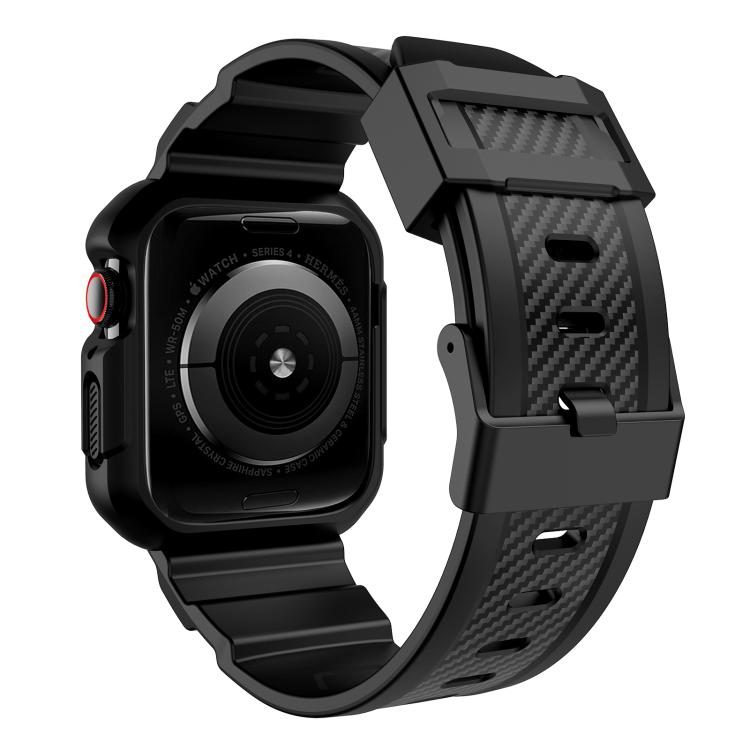 For Apple Watch Ultra 2 / 1 49mm VIETAO Carbon Fiber Silicone Strap(Black) - Watch Bands by VIETAO | Online Shopping South Africa | PMc TechLife | Buy Now Pay Later Mobicred