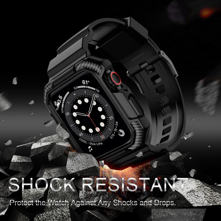 For Apple Watch Ultra 2 / 1 49mm VIETAO Carbon Fiber Silicone Strap(Black) - Watch Bands by VIETAO | Online Shopping South Africa | PMc TechLife | Buy Now Pay Later Mobicred