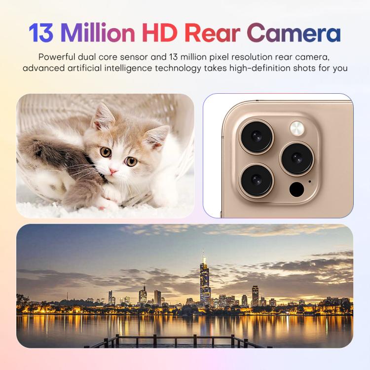 A88 / i16 Pro Max, 2GB+16GB, 6.6 inch Android 8.1 MTK6580A Quad Core, OTG, Network: 3G, Dual SIM, Plug:EU Plug(Titanium White) - free shipping - PMc TechLife - Order now!