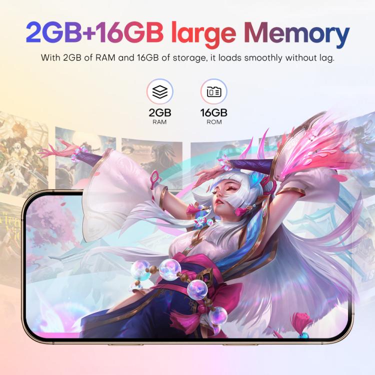 A88 / i16 Pro Max, 2GB+16GB, 6.6 inch Android 8.1 MTK6580A Quad Core, OTG, Network: 3G, Dual SIM, Plug:AU Plug(Titanium White) - free shipping - PMc TechLife - Order now!