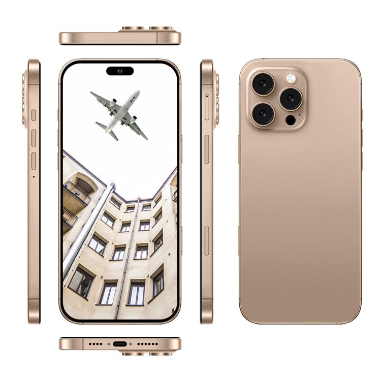 A88A / i16 Pro Max, 6GB+64GB, 6.6 inch Android 12 MTK6762 Helio G25 Octa Core, NFC, OTG, Network: 4G, Dual SIM, Plug:EU Plug(Desert Gold) - free shipping - PMc TechLife - Order now!