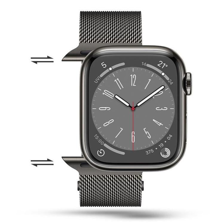 For Apple Watch 46mm / 49mm / 45mm / 44mm Kalebol Semi-circular Milanese Stainless Steel Strap(Rose Pink) - Watch Bands by Kalebol | Online Shopping South Africa | PMC TechLife | Buy Now Pay Later Mobicred