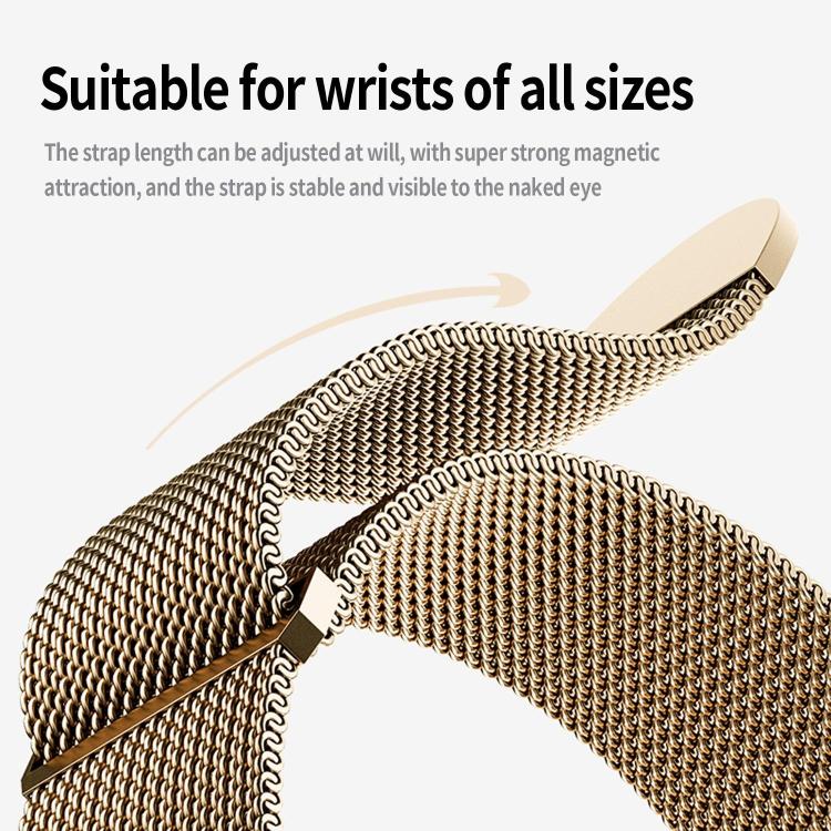 For Apple Watch 42mm / 41mm / 40mm / 38mm Kalebol Semi-circular Milanese Stainless Steel Strap(Rose Pink) - Watch Bands by Kalebol | Online Shopping South Africa | PMC TechLife | Buy Now Pay Later Mobicred