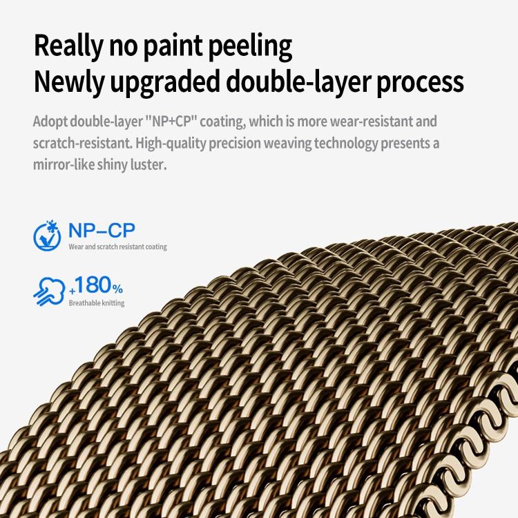 For Apple Watch 42mm / 41mm / 40mm / 38mm Kalebol Semi-circular Milanese Stainless Steel Strap(Starlight) - Watch Bands by Kalebol | Online Shopping South Africa | PMC TechLife | Buy Now Pay Later Mobicred