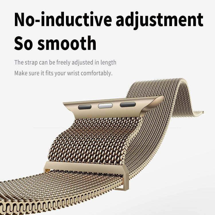 For Apple Watch 46mm / 49mm / 45mm / 44mm Kalebol Semi-circular Milanese Stainless Steel Strap(Starlight) - Watch Bands by Kalebol | Online Shopping South Africa | PMC TechLife | Buy Now Pay Later Mobicred