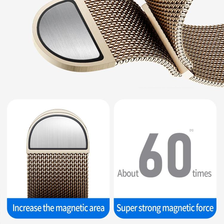 For Apple Watch 46mm / 49mm / 45mm / 44mm Kalebol Semi-circular Milanese Stainless Steel Strap(Gun Color) - Watch Bands by Kalebol | Online Shopping South Africa | PMC TechLife | Buy Now Pay Later Mobicred