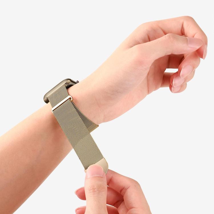 For Apple Watch 46mm / 49mm / 45mm / 44mm Kalebol Semi-circular Milanese Stainless Steel Strap(Gun Color) - Watch Bands by Kalebol | Online Shopping South Africa | PMC TechLife | Buy Now Pay Later Mobicred