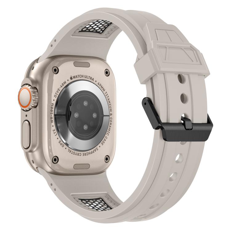 For Apple Watch 46mm / 49mm / 45mm / 44mm Kalebol Honeycomb TPU Black Mesh Strap(Starlight Black Net) - Watch Bands by Kalebol | Online Shopping South Africa | PMC TechLife | Buy Now Pay Later Mobicred