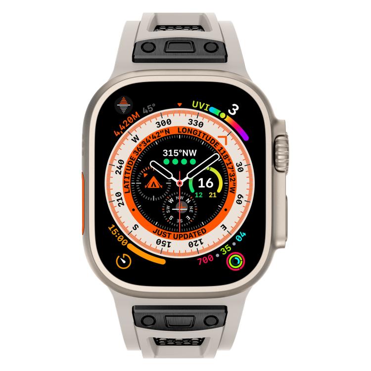 For Apple Watch 46mm / 49mm / 45mm / 44mm Kalebol Honeycomb TPU Black Mesh Strap(Starlight Black Net) - Watch Bands by Kalebol | Online Shopping South Africa | PMC TechLife | Buy Now Pay Later Mobicred