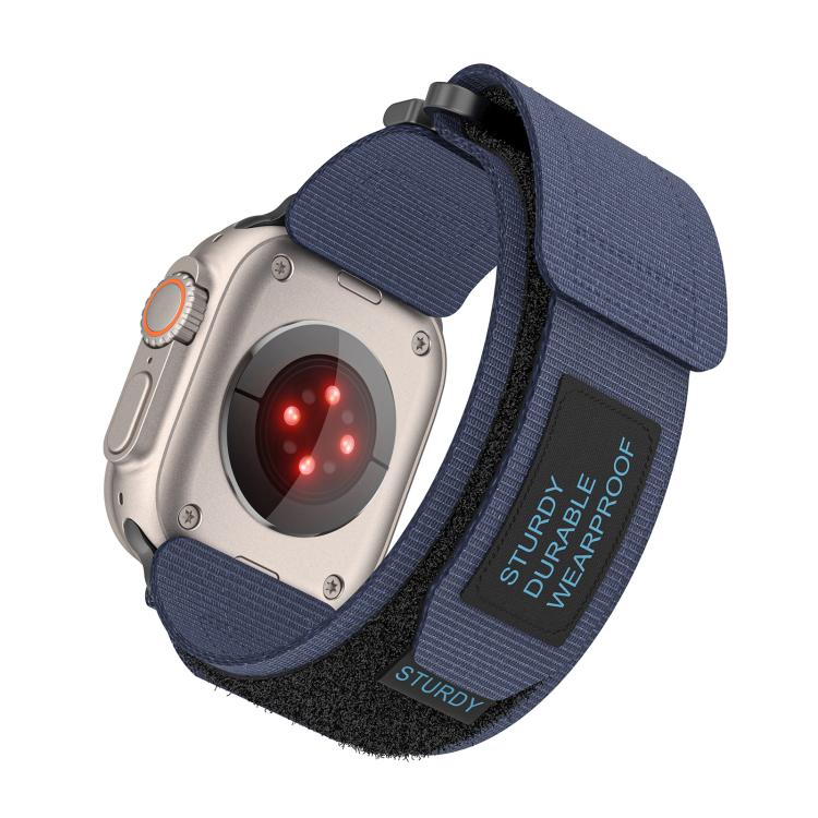 For Apple Watch 42mm / 41mm / 40mm / 38mm Kalebol Simple Two Section Nylon Strap(Blue) - Watch Bands by Kalebol | Online Shopping South Africa | PMC TechLife | Buy Now Pay Later Mobicred