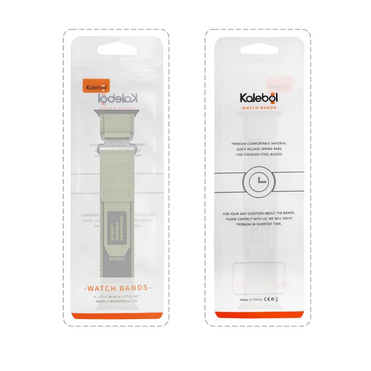 For Apple Watch 42mm / 41mm / 40mm / 38mm Kalebol Simple Two Section Nylon Strap(Orange) - Watch Bands by Kalebol | Online Shopping South Africa | PMC TechLife | Buy Now Pay Later Mobicred