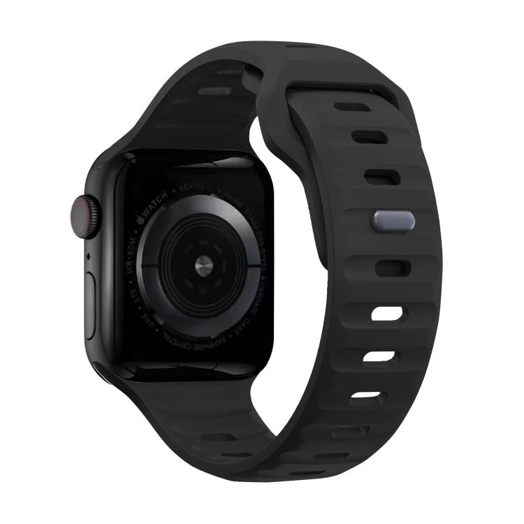 For Apple Watch 46mm / 49mm / 45mm / 44mm Kalebol Sport Silicone Strap(Black) - Watch Bands by Kalebol | Online Shopping South Africa | PMC TechLife | Buy Now Pay Later Mobicred