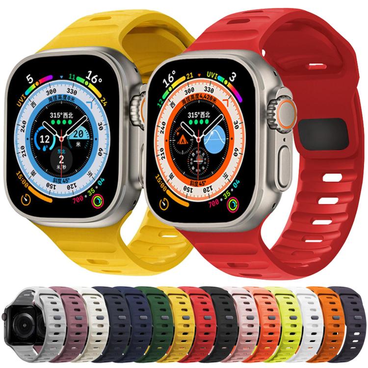 For Apple Watch 46mm / 49mm / 45mm / 44mm Kalebol Sport Silicone Strap(Dark Orange) - Watch Bands by Kalebol | Online Shopping South Africa | PMC TechLife | Buy Now Pay Later Mobicred
