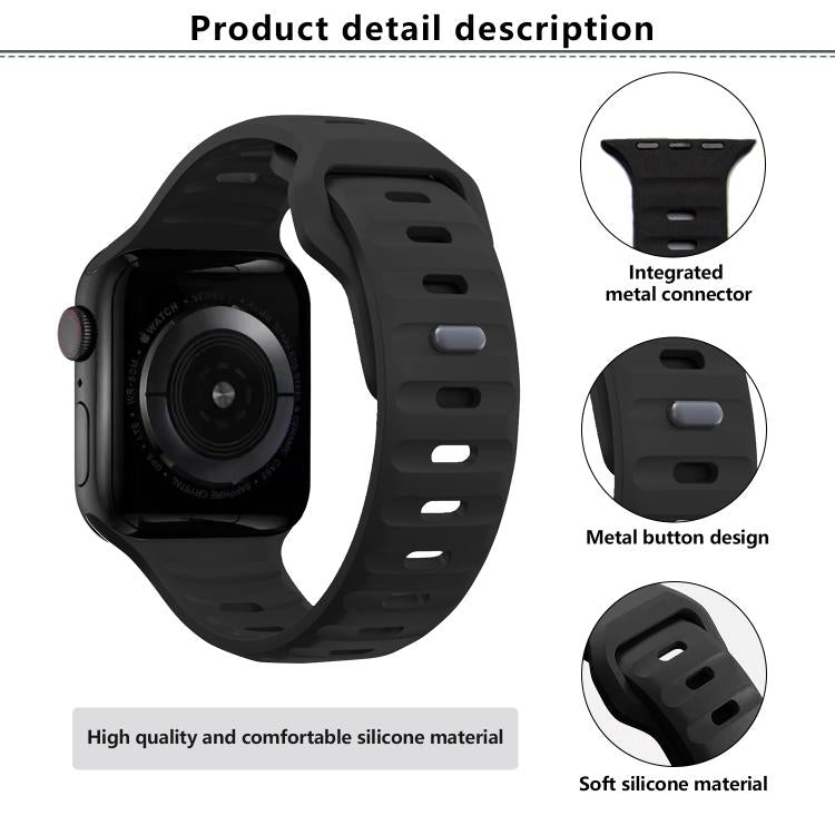 For Apple Watch 46mm / 49mm / 45mm / 44mm Kalebol Sport Silicone Strap(Smoky Purple) - Watch Bands by Kalebol | Online Shopping South Africa | PMC TechLife | Buy Now Pay Later Mobicred
