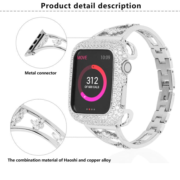 For Apple Watch 46mm / 49mm / 45mm / 44mm Kalebol Zirconia Watch Strap(Silver) - free shipping - PMC TechLife - Order now!