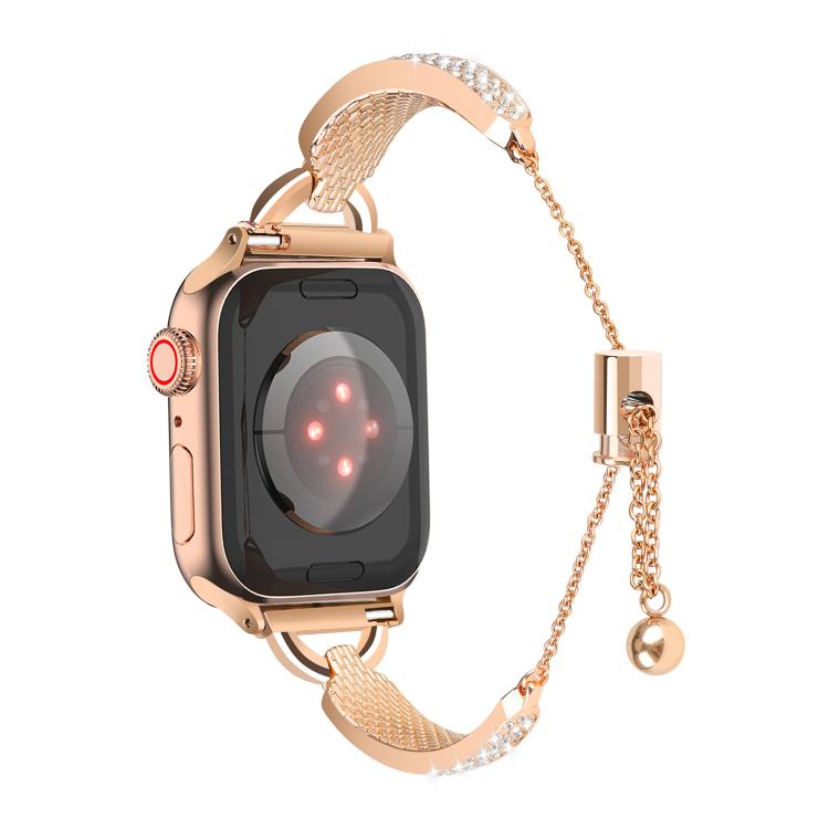 For Apple Watch 42mm / 41mm / 40mm / 38mm Kalebol Stone Curved Zinc Alloy Strap(Rose Pink) - Watch Bands by Kalebol | Online Shopping South Africa | PMC TechLife | Buy Now Pay Later Mobicred