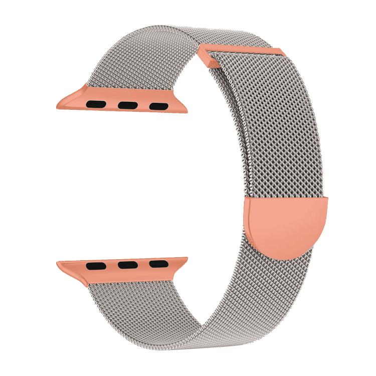 For Apple Watch 46mm / 49mm / 45mm / 44mm Kalebol Semi-round Tail Milan Stainless Steel Strap(Starlight Orange) - Watch Bands by Kalebol | Online Shopping South Africa | PMC TechLife | Buy Now Pay Later Mobicred