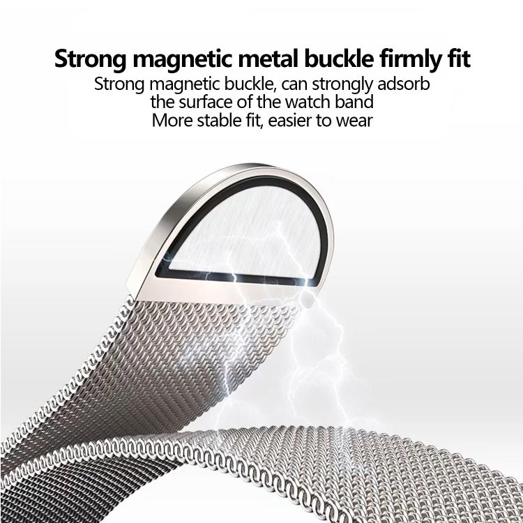 For Apple Watch 42mm / 41mm / 40mm / 38mm Kalebol Semi-round Tail Milan Stainless Steel Strap(Pink Orange) - free shipping - PMC TechLife - Order now!