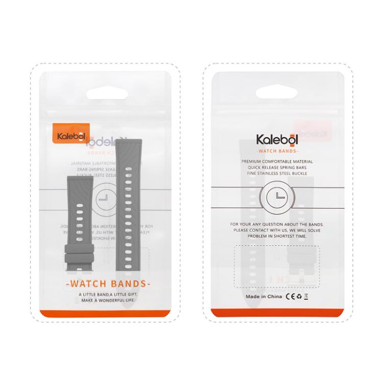 Kalebol 18mm Universal Textured Silicone Silver Buckle Strap(Spruce Green) - free shipping - PMc TechLife - Order now!