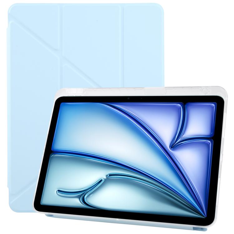 For iPad Air 11 2025 / 2024 ZGA Genre Series Y-Fold Leather Tablet Case with Pen Slot(Blue) - free shipping - PMc TechLife - Order now!
