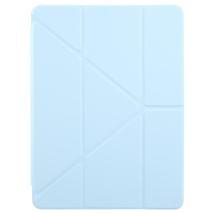 For iPad Air 13 2025 / 2024 / Pro 12.9 ZGA Genre Series Y-Fold Leather Tablet Case with Pen Slot(Blue) - free shipping - PMc TechLife - Order now!