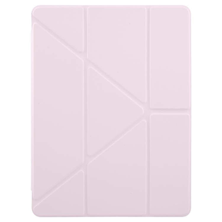 For iPad Pro 11 2024 ZGA Genre Series Y-Fold Leather Tablet Case with Pen Slot(Pink) - free shipping - PMc TechLife - Order now!