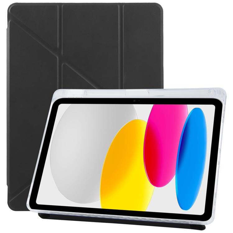 For iPad 2025 / 2022 ZGA Genre Series Y-Fold Leather Tablet Case with Pen Slot(Black) - free shipping - PMc TechLife - Order now!