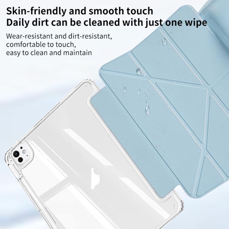 For iPad Air 11 2025 / 2024 ZGA Genre Series Y-Fold Leather Tablet Case with Pen Slot(Blue) - free shipping - PMc TechLife - Order now!