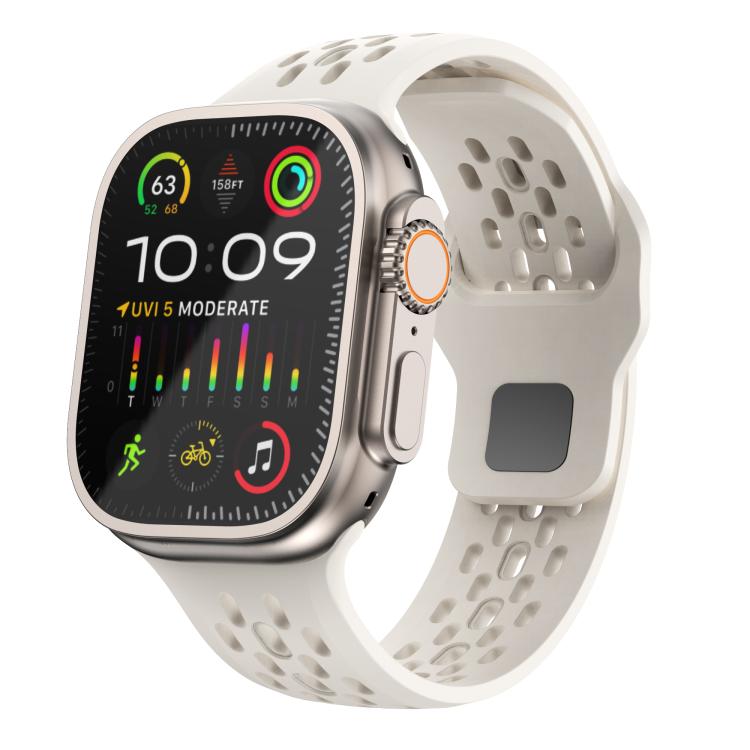 For Apple Watch 42mm / 41mm / 40mm / 38mm Kalebol Mesh Reverse Buckle Silicone Strap(Starlight) - Watch Bands by Kalebol | Online Shopping South Africa | PMC TechLife | Buy Now Pay Later Mobicred