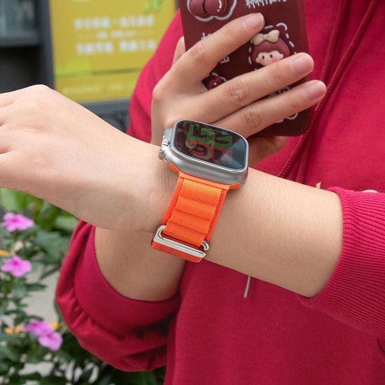 For Apple Watch 42mm / 41mm / 40mm / 38mm Kalebol Aline Nylon Loop Watch Band(Orange) - Watch Bands by Kalebol | Online Shopping South Africa | PMC TechLife | Buy Now Pay Later Mobicred