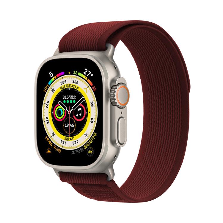For Apple Watch 42mm / 41mm / 40mm / 38mm Kalebol Wild Track Loop Nylon Watch Band(Wine Red) - Watch Bands by Kalebol | Online Shopping South Africa | PMC TechLife | Buy Now Pay Later Mobicred