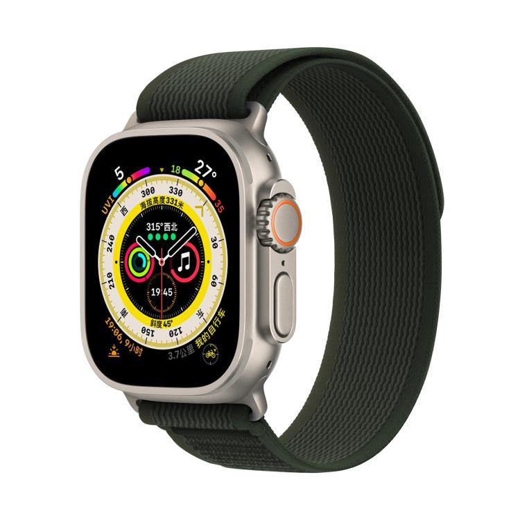 For Apple Watch 42mm / 41mm / 40mm / 38mm Kalebol Wild Track Loop Nylon Watch Band(Army Green) - Watch Bands by Kalebol | Online Shopping South Africa | PMC TechLife | Buy Now Pay Later Mobicred