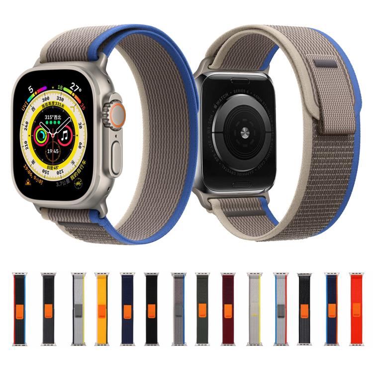 For Apple Watch 46mm / 49mm / 45mm / 44mm Kalebol Wild Track Loop Nylon Watch Band(Black) - Watch Bands by Kalebol | Online Shopping South Africa | PMC TechLife | Buy Now Pay Later Mobicred