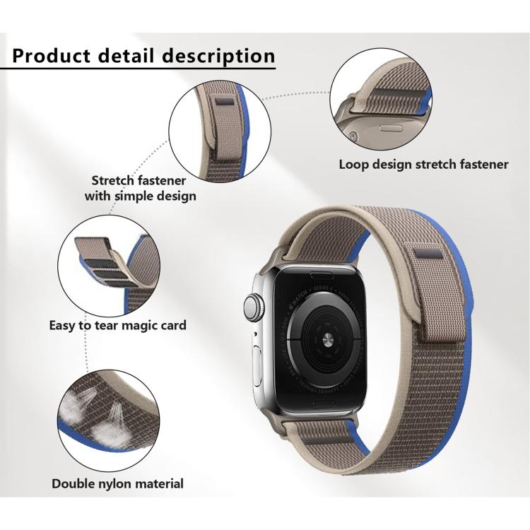 For Apple Watch 46mm / 49mm / 45mm / 44mm Kalebol Wild Track Loop Nylon Watch Band(Red+Grey) - Watch Bands by Kalebol | Online Shopping South Africa | PMC TechLife | Buy Now Pay Later Mobicred