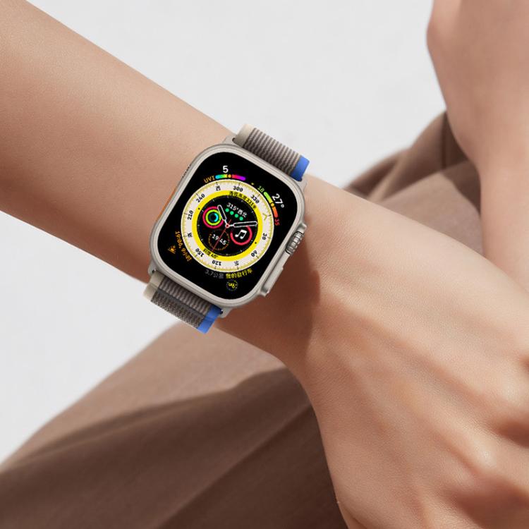 For Apple Watch 42mm / 41mm / 40mm / 38mm Kalebol Wild Track Loop Nylon Watch Band(Red+Grey) - Watch Bands by Kalebol | Online Shopping South Africa | PMC TechLife | Buy Now Pay Later Mobicred