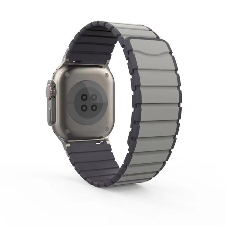 For Apple Watch 42mm / 41mm / 40mm / 38mm Kalebol Magnetic Silicone Strap(Grey) - Watch Bands by Kalebol | Online Shopping South Africa | PMC TechLife | Buy Now Pay Later Mobicred