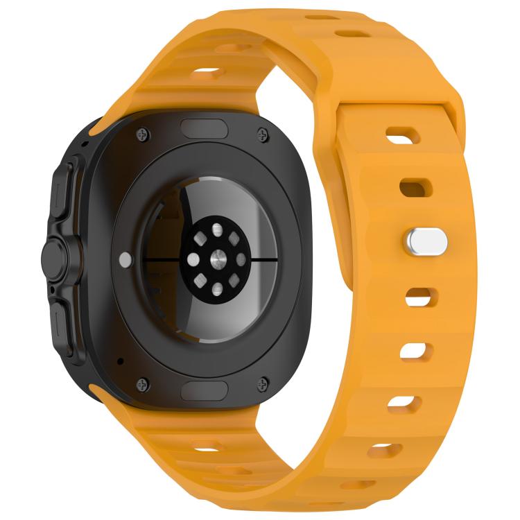 For Samsung Galaxy Watch Ultra 47mm / Ultra 2025 Kalebol Square Buckle Silicone Watch Band(Yellow) - free shipping - PMc TechLife - Order now!