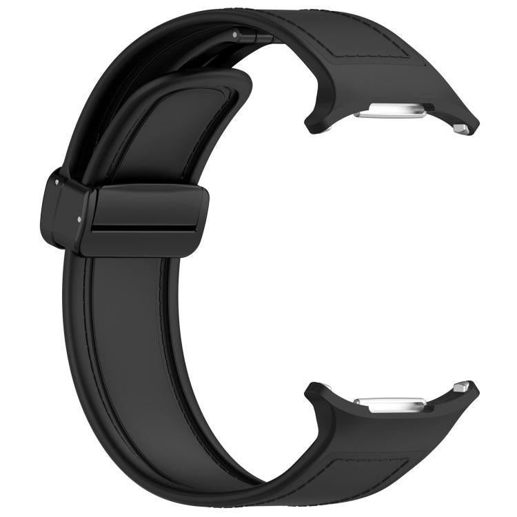 For Samsung Galaxy Watch Ultra 47mm Kalebol Composite Silicone Folding Magnetic Buckle Watch Band(Black) - free shipping - PMc TechLife - Order now!