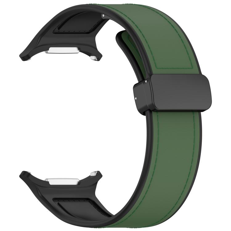 For Samsung Galaxy Watch Ultra 47mm Kalebol Composite Silicone Folding Magnetic Buckle Watch Band(Green) - free shipping - PMc TechLife - Order now!