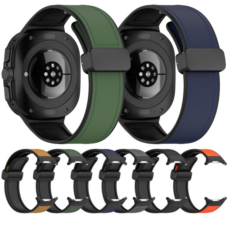 For Samsung Galaxy Watch Ultra 47mm Kalebol Composite Silicone Folding Magnetic Buckle Watch Band(Green) - free shipping - PMc TechLife - Order now!