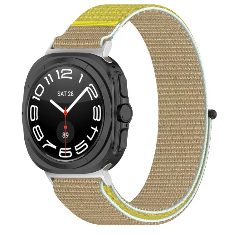 For Samsung Galaxy Watch Ultra 47mm Kalebol Hook and Loop Fastener Nylon Braided Watch Band(Camel) - free shipping - PMc TechLife - Order now!