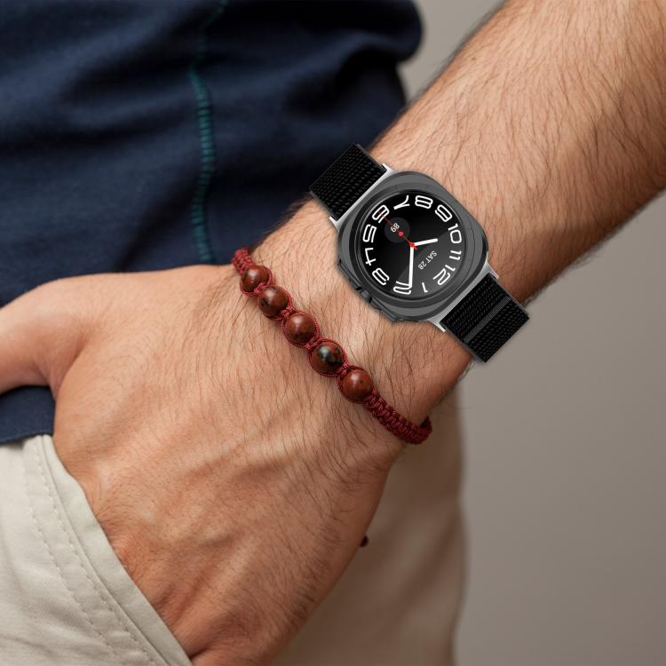 For Samsung Galaxy Watch Ultra 47mm Kalebol Hook and Loop Fastener Nylon Braided Watch Band(Official Black) - free shipping - PMc TechLife - Order now!