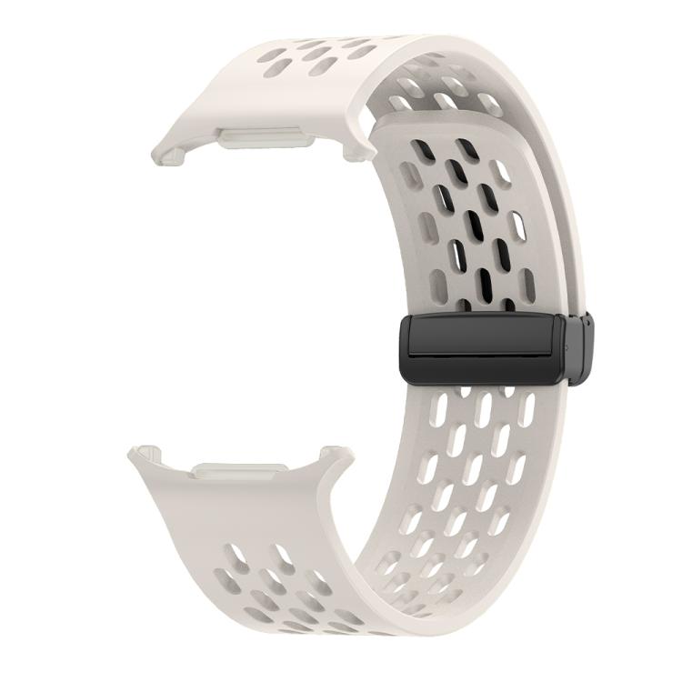 For Samsung Galaxy Watch Ultra 47mm Kalebol Porous Silicone Magnetic Watch Band(Starlight) - free shipping - PMc TechLife - Order now!