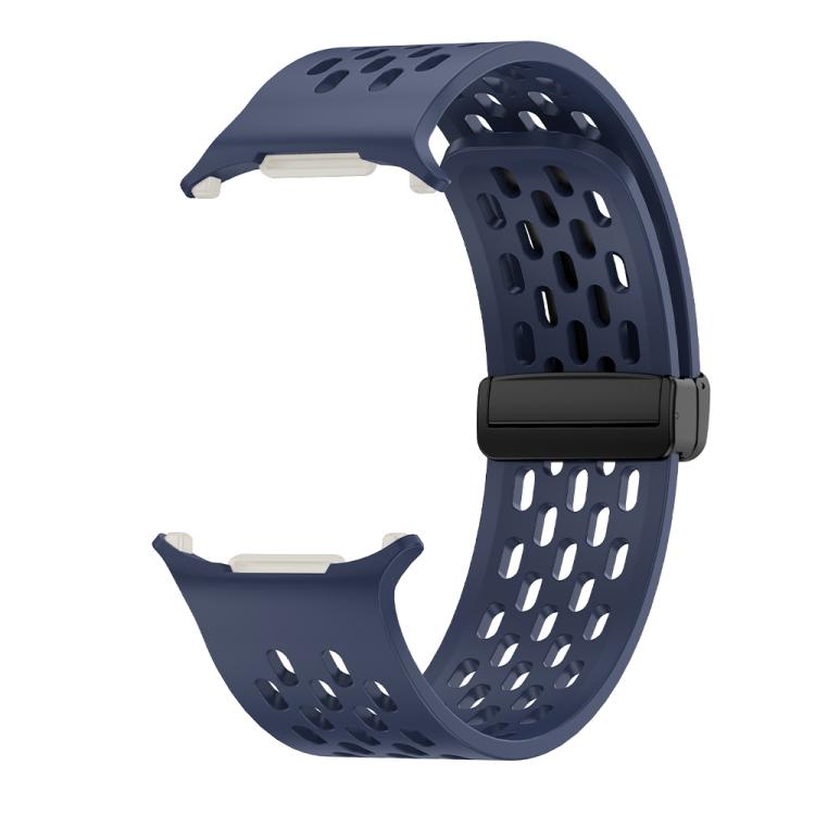 For Samsung Galaxy Watch Ultra 47mm Kalebol Porous Silicone Magnetic Watch Band(Blue) - Watch Bands by Kalebol | Online Shopping South Africa | PMc TechLife | Buy Now Pay Later Mobicred